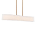Rhiannon 48in LED Linear Chandelier 3000K with Reclaimed Crystal in Aged Brass