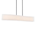 Rhiannon 48in LED Linear Chandelier 3000K with Reclaimed Crystal in Black