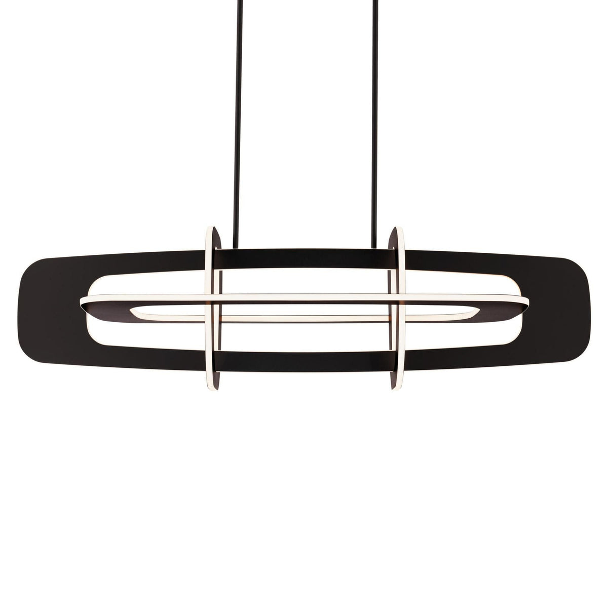 Vesta 50in LED Linear Chandelier 3000K in Black