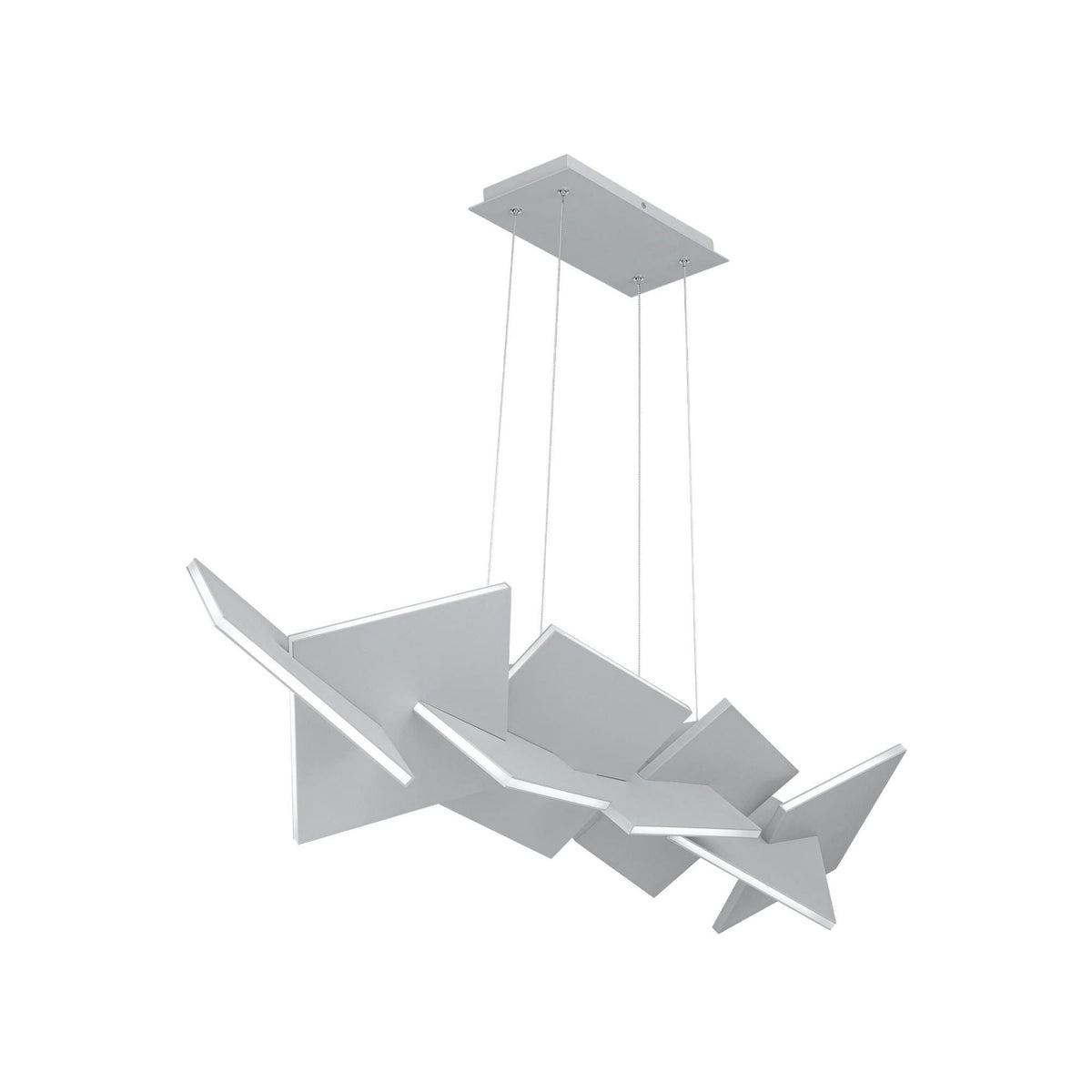 Konstrukt 48in LED Linear Chandelier 3000K in Titanium