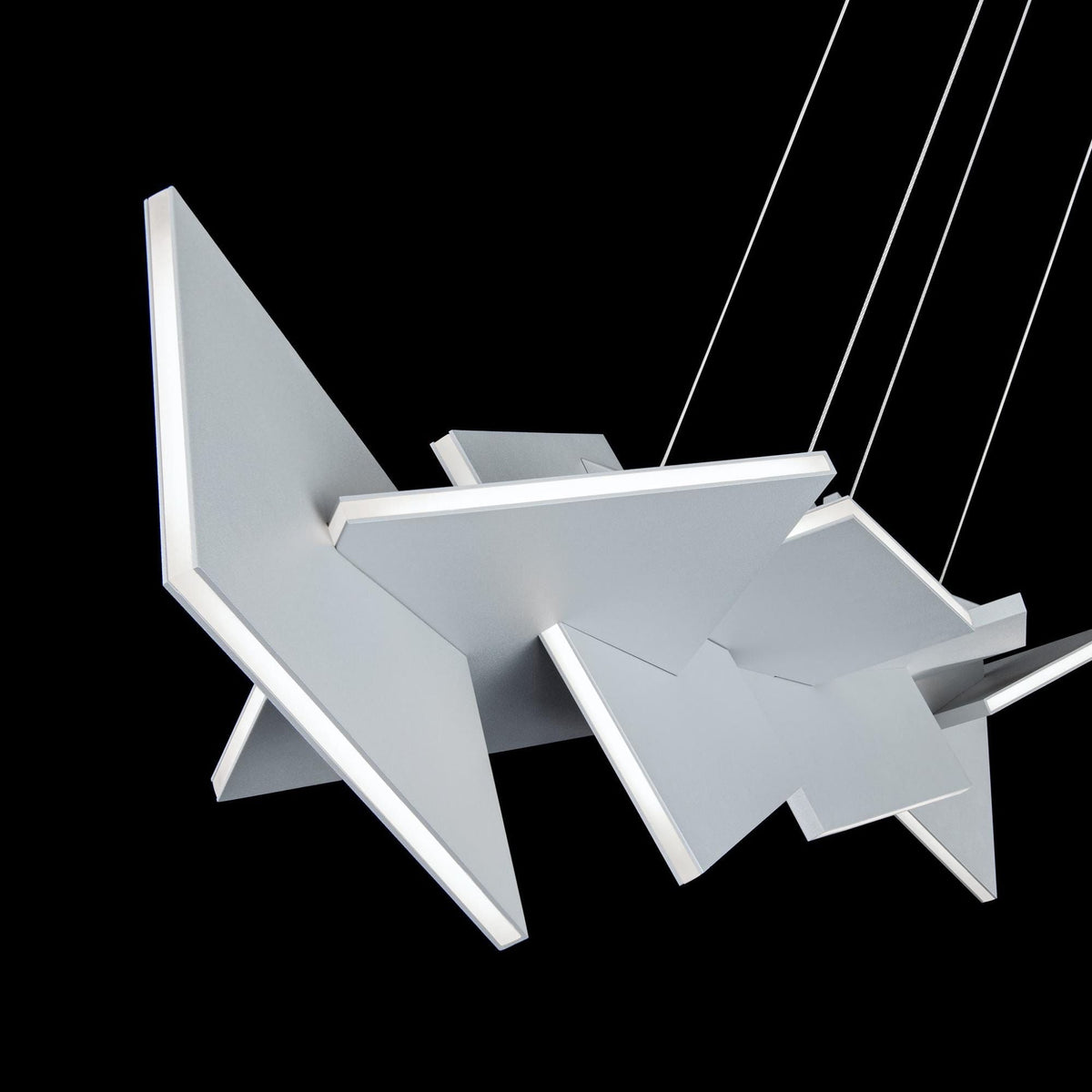 Konstrukt 48in LED Linear Chandelier 3000K in Titanium
