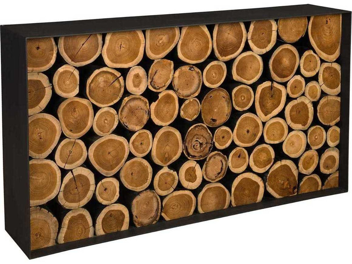 Rectangular Wood Natural Console Table
