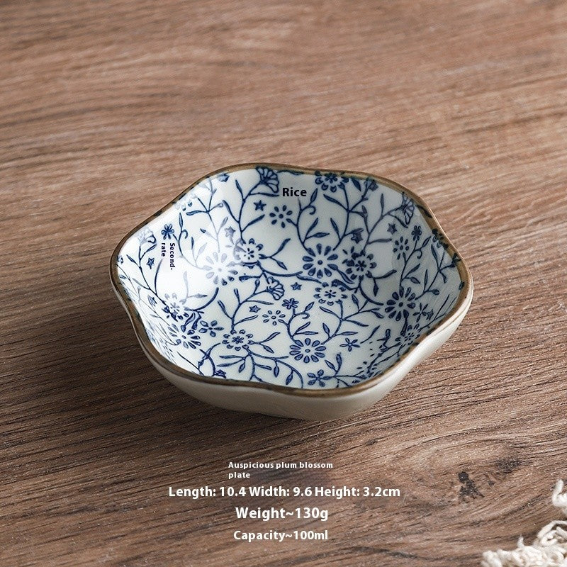 Auspicious Plum Blossom Underglaze Serving Dish