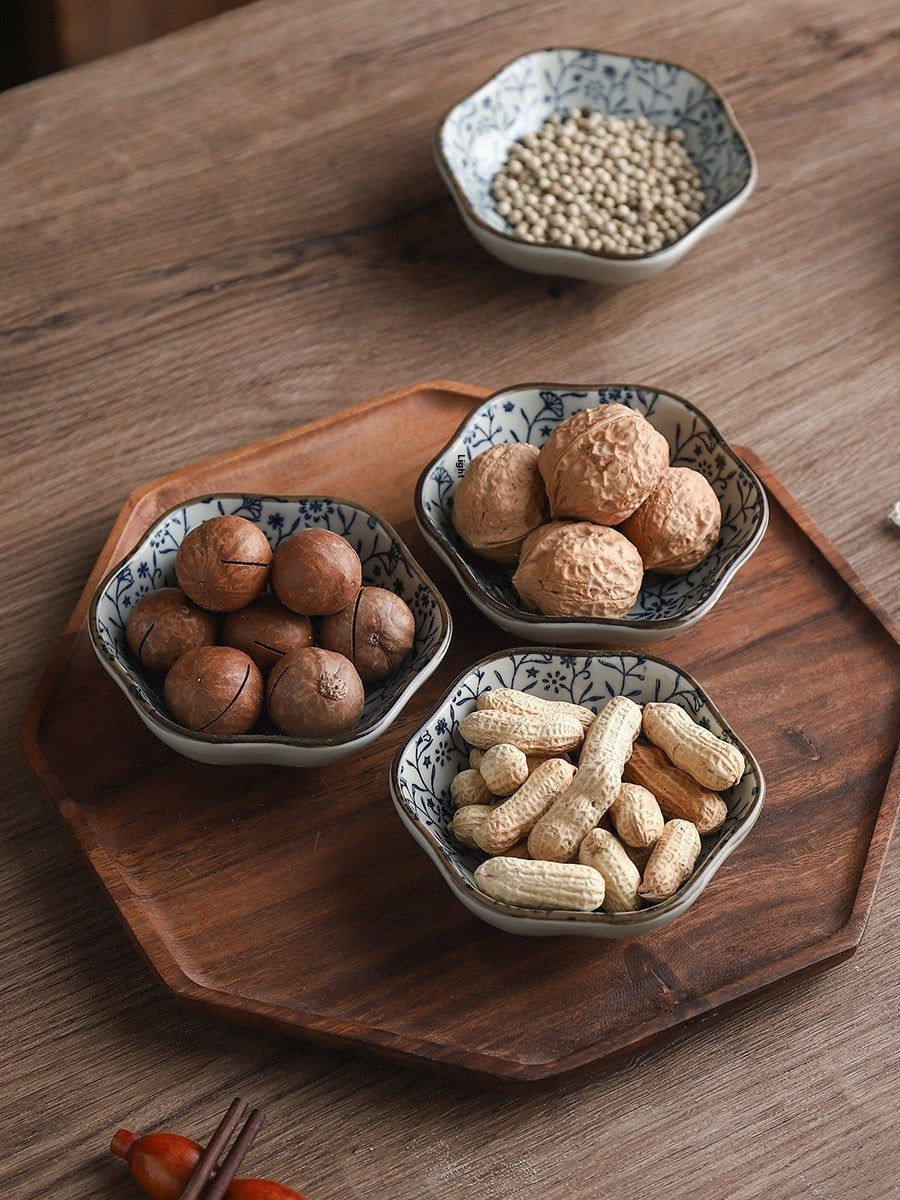 Auspicious Plum Blossom Underglaze Serving Dish