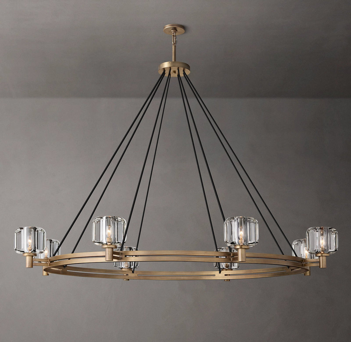 Demaret  Round Chandelier 60" for Living Room, Bedroom, Dining Room