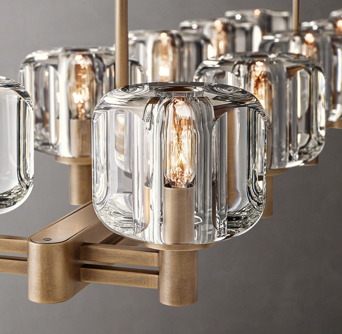 Demaret Double Linear Chandelier 54" for Living Room, Bedroom,Kitchen Island