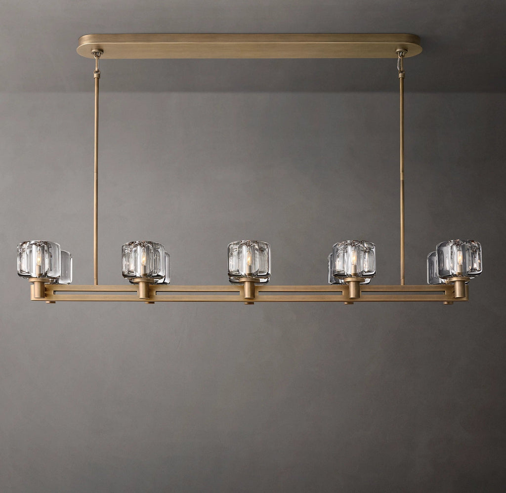 Demaret Double Linear Chandelier 54" for Living Room, Bedroom,Kitchen Island