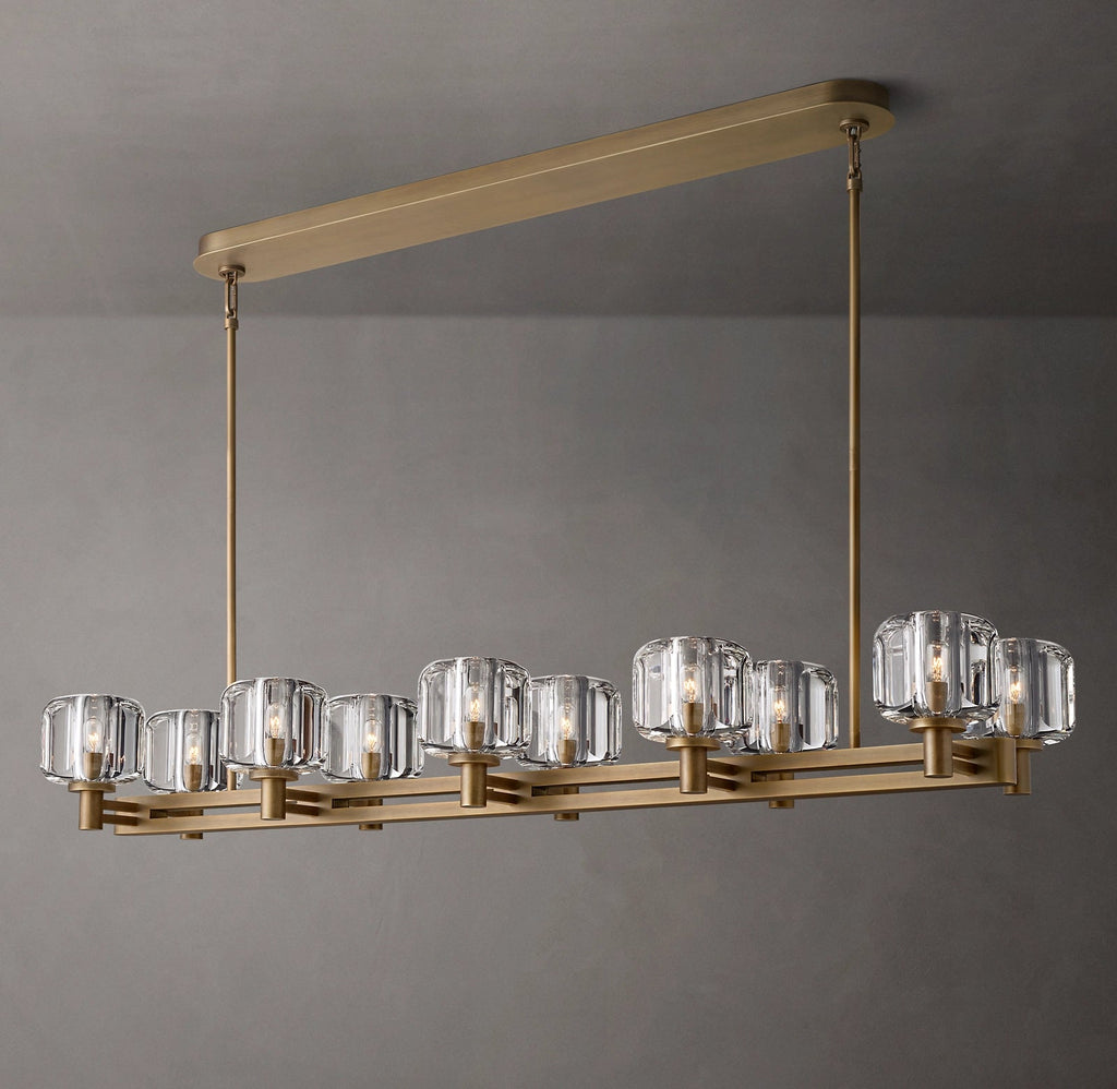 Demaret Double Linear Chandelier 54" for Living Room, Bedroom,Kitchen Island