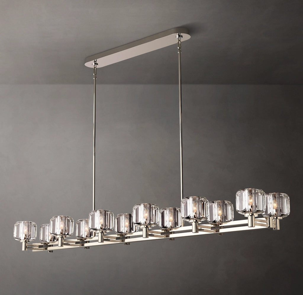 Demaret Double Linear Chandelier 72" for Living Room, Bedroom,Kitchen Island