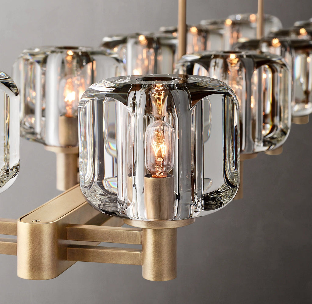 Demaret Double Linear Chandelier 72" for Living Room, Bedroom,Kitchen Island