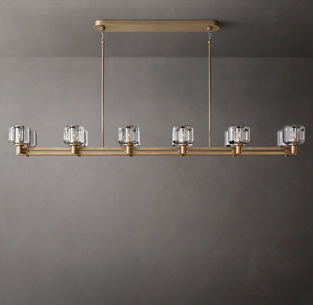 Demaret Double Linear Chandelier 72" for Living Room, Bedroom,Kitchen Island