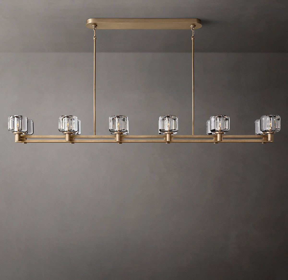 Demaret Double Linear Chandelier 72" for Living Room, Bedroom,Kitchen Island