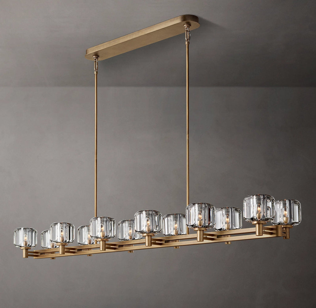 Demaret Double Linear Chandelier 72" for Living Room, Bedroom,Kitchen Island