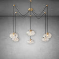 Curvette Clear Glass Suspended Chandelier 84"