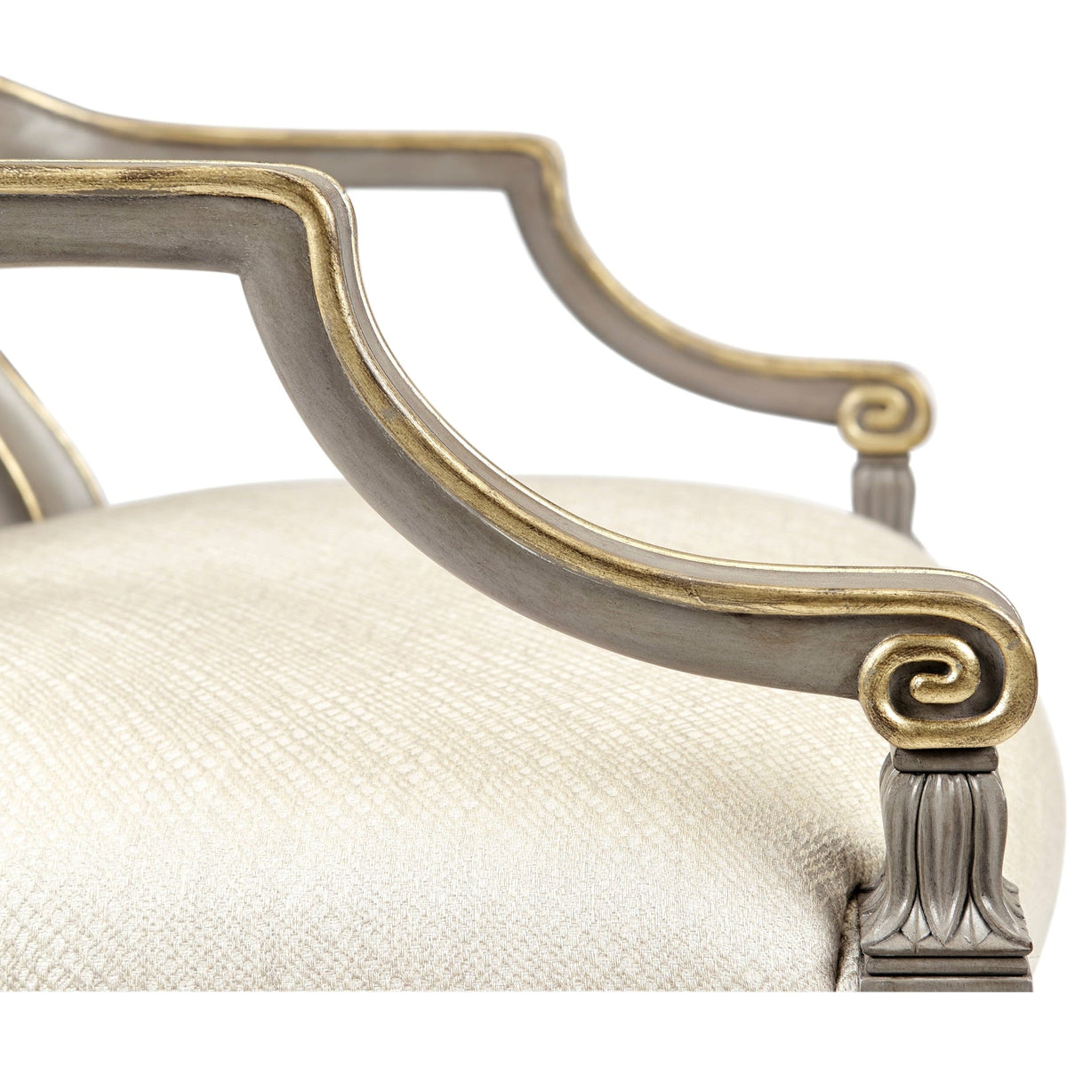 Jonathan Charles Buckingham Gilded Dining Armchair (495819-AC-PBG-F200) - Set of 2