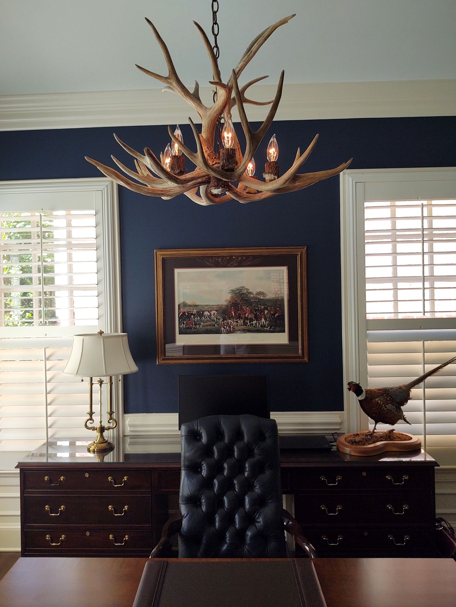 29" Wide Natural Brown 6-Light Chandelier
