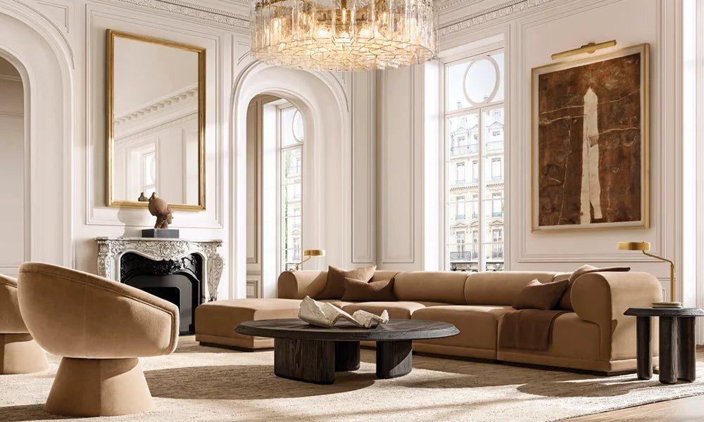 Rippled Glass Lattice Ring Chandelier