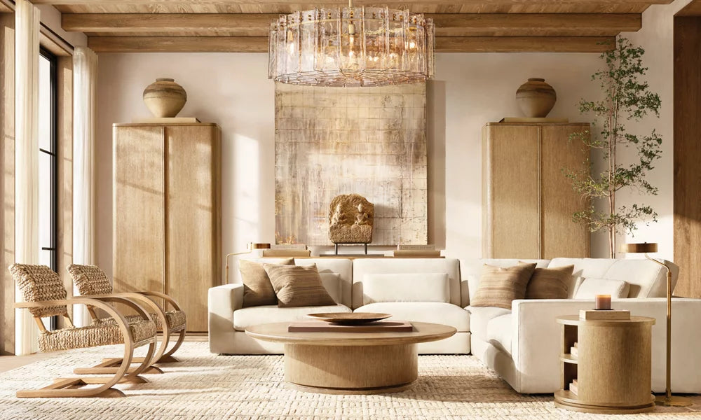 Rippled Glass Lattice Ring Chandelier