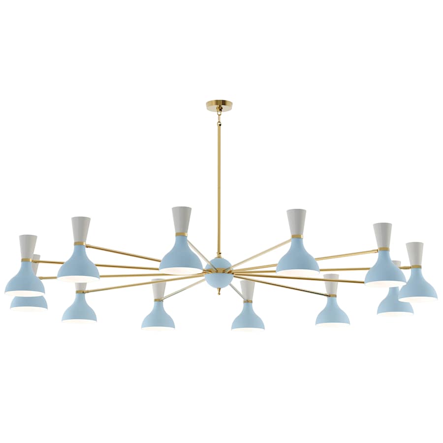 Robert Abbey Clare 12 Light 76" Wide Chandelier