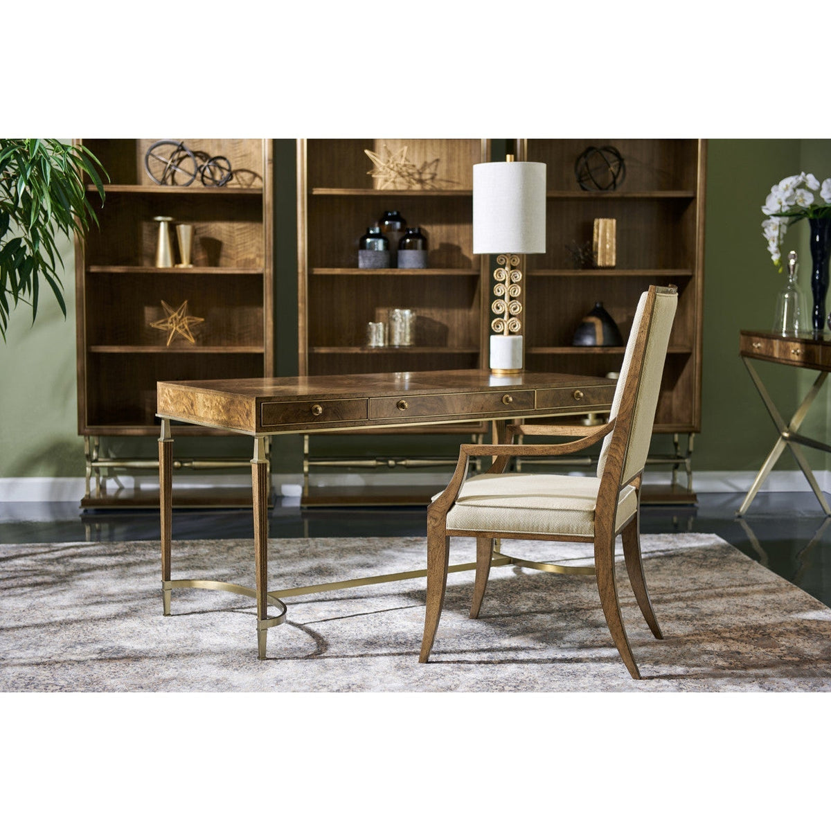 Jonathan Charles Barcelona Arm Chair (496063-AC-WBA-F200) - Set of 2