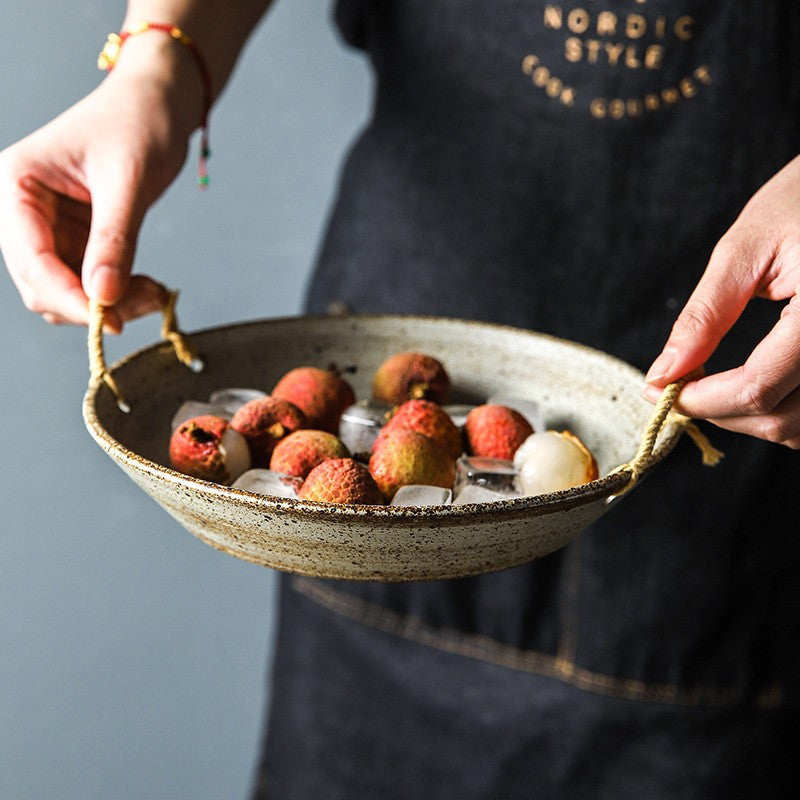 Rustic Braid Dual-Handle Bowl