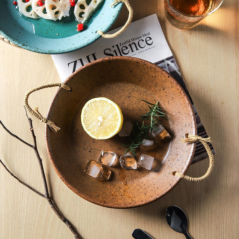 Rustic Braid Dual-Handle Bowl