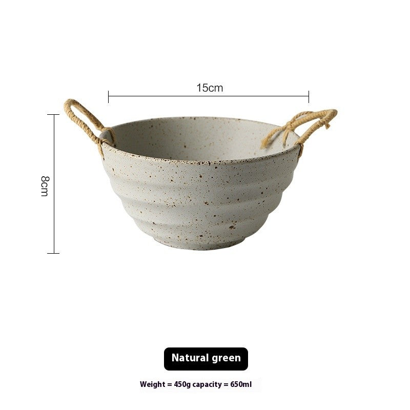 Rustic Braid Dual-Handle Bowl