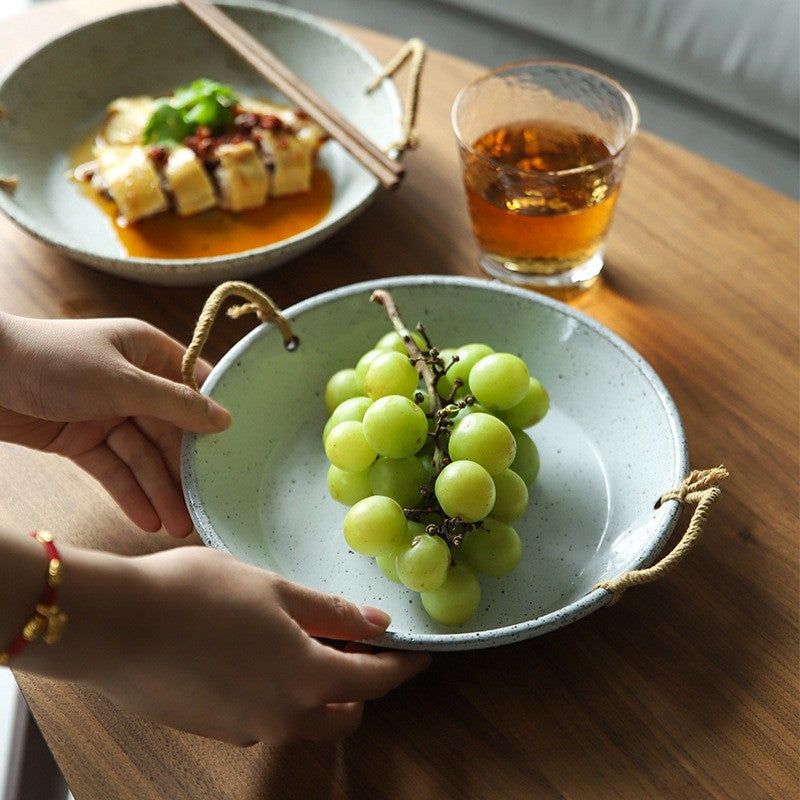 Rustic Braid Dual-Handle Bowl
