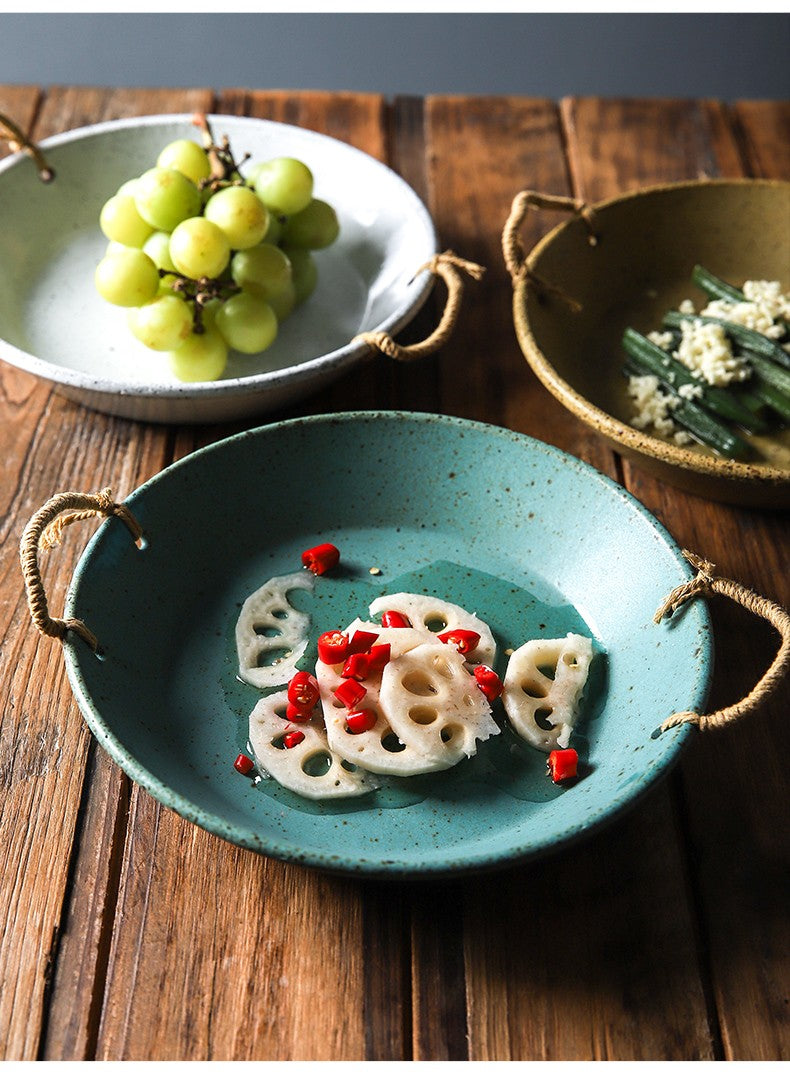 Rustic Braid Dual-Handle Bowl