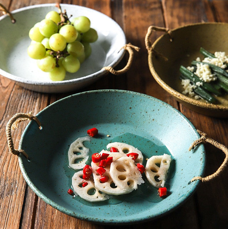 Rustic Braid Dual-Handle Bowl