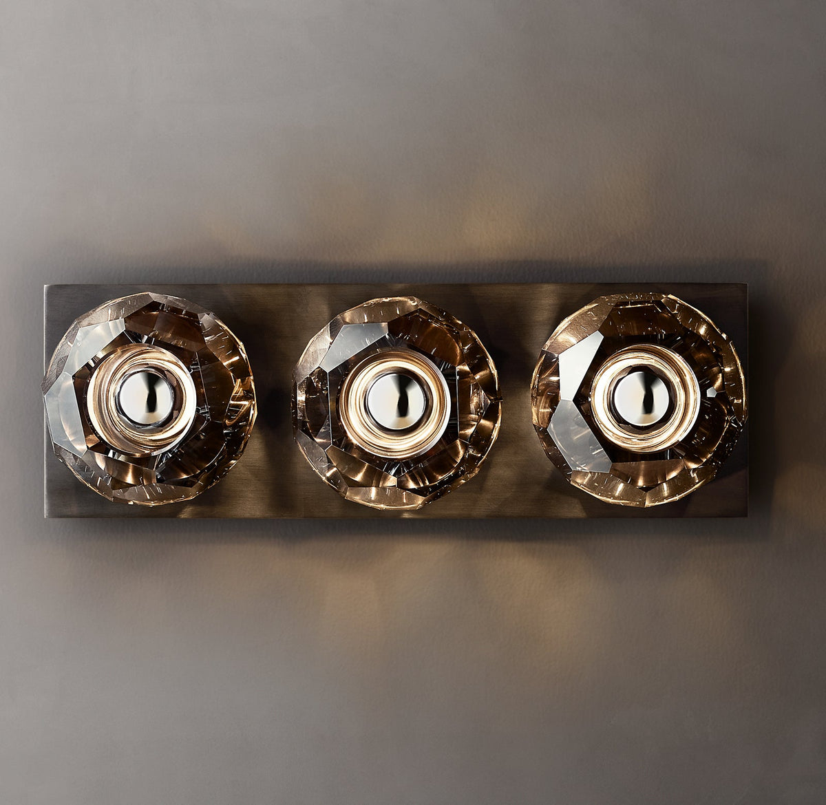 Boule De Smoke Crystal Linear Wall Sconce