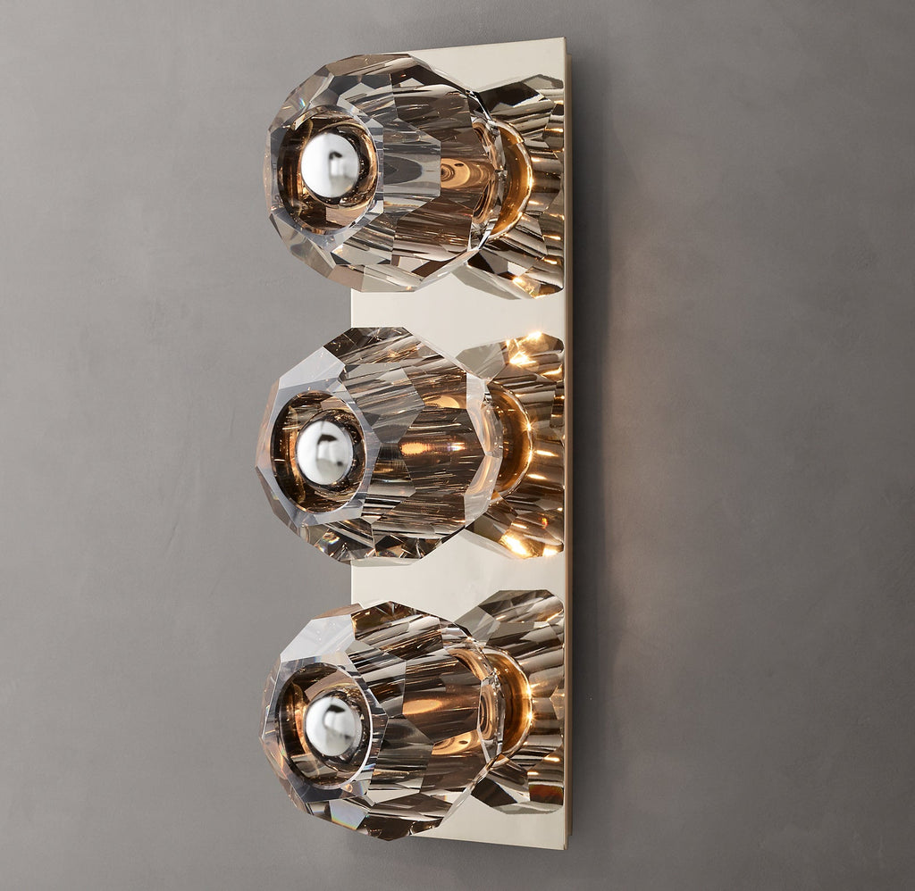 Boule De Smoke Crystal Linear Wall Sconce
