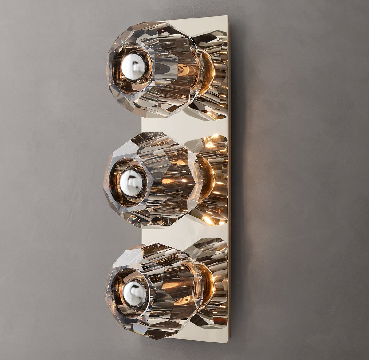 Boule De Smoke Crystal Linear Wall Sconce