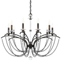 Schonbek Priscilla 10 Light 36" Wide Crystal Chandelier with Dark Grey Pearl Beads
