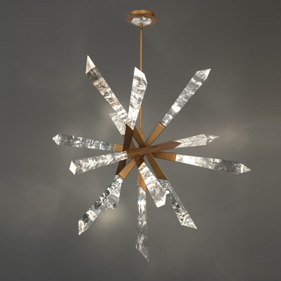 Schonbek Beyond Solitude 36" Wide Switchable Color Temperature LED Quartz Crystal Pendant