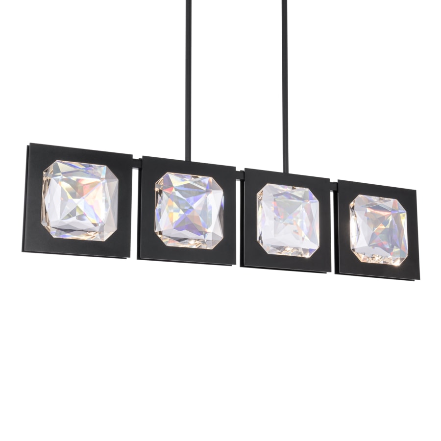 Schonbek Beyond Enchante 43" Wide LED Crystal Linear Pendant with Clear Optic Haze Crystal