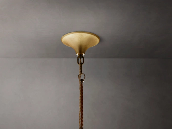 Sculptural Fiberglass Dome Chandelier