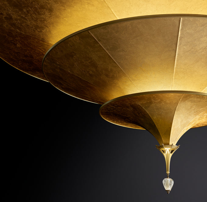 Sculptural Fiberglass Dome Chandelier