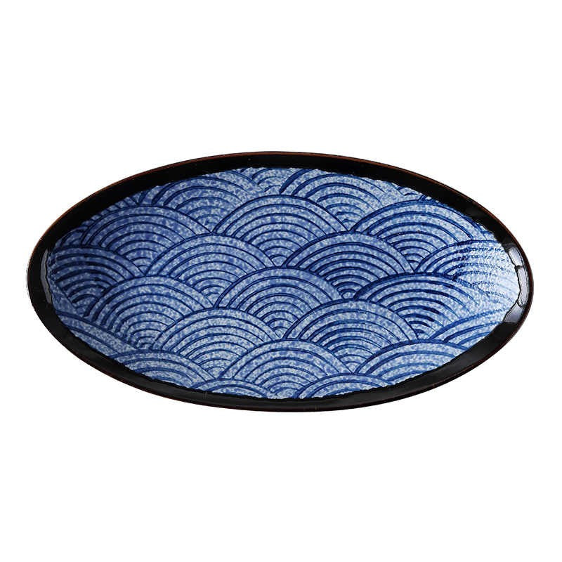 Seablossom Oval Ceramic Fish Plate