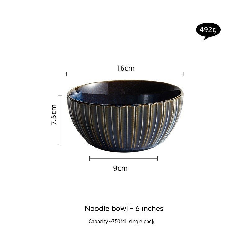 Skyglow Kiln-Fired Ceramic Bowl & Plate