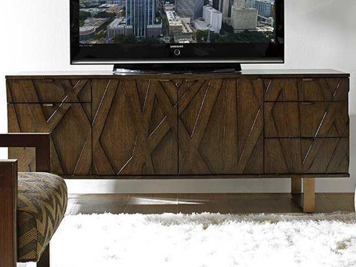 Cross Effect Ellison 74-Inch Media Console in Mocha Oak
