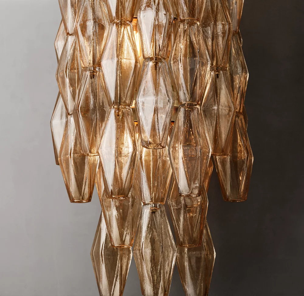 Mia Clear Glass Grand Wall Sconce For Dinning Room