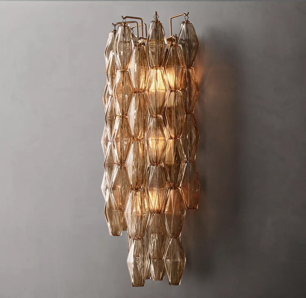 Mia Clear Glass Grand Wall Sconce For Dinning Room