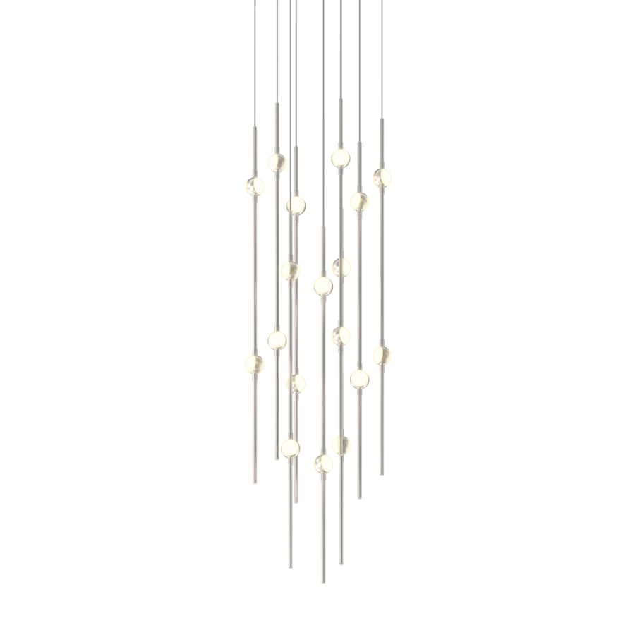 Sonneman Constellation 12" Wide LED Multi Light Pendant with White Optical Acrylic Shades and 120" Cable - 2700K
