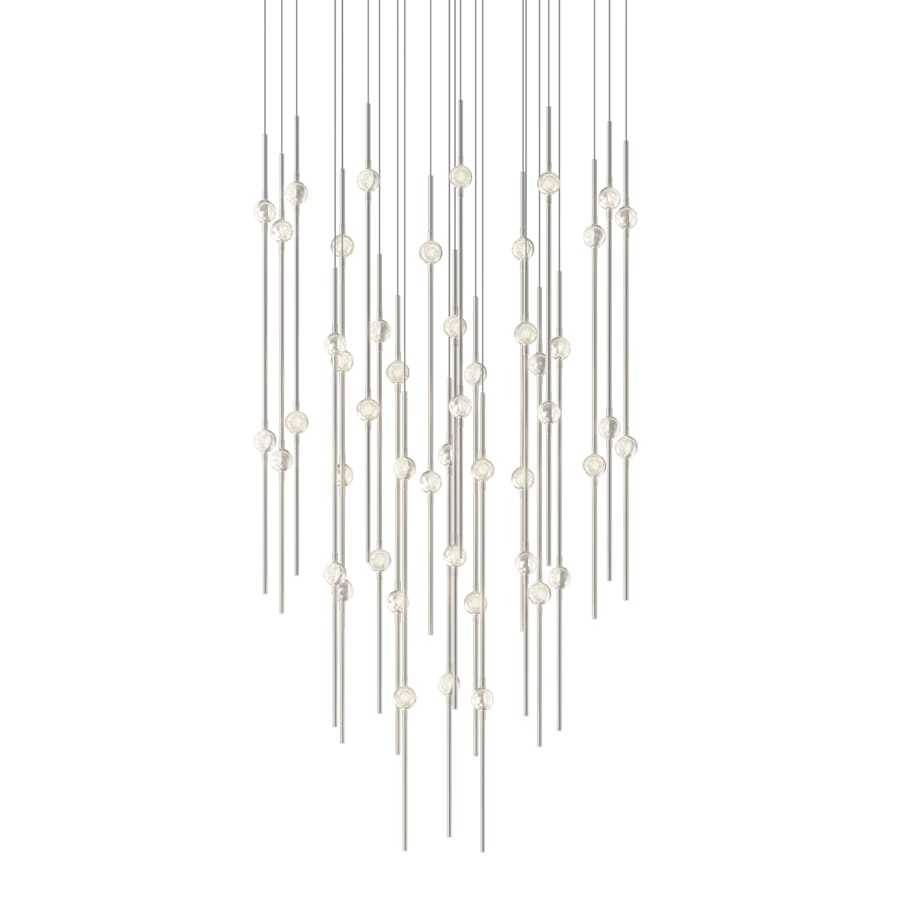 Sonneman Constellation 25" Wide LED Multi Light Pendant with Clear Faceted Acrylic Shades and 120" Cable - 3000K