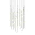 Sonneman Constellation 22" Wide LED Multi Light Pendant with White Optical Acrylic Shades and 240" Cable - 3000K
