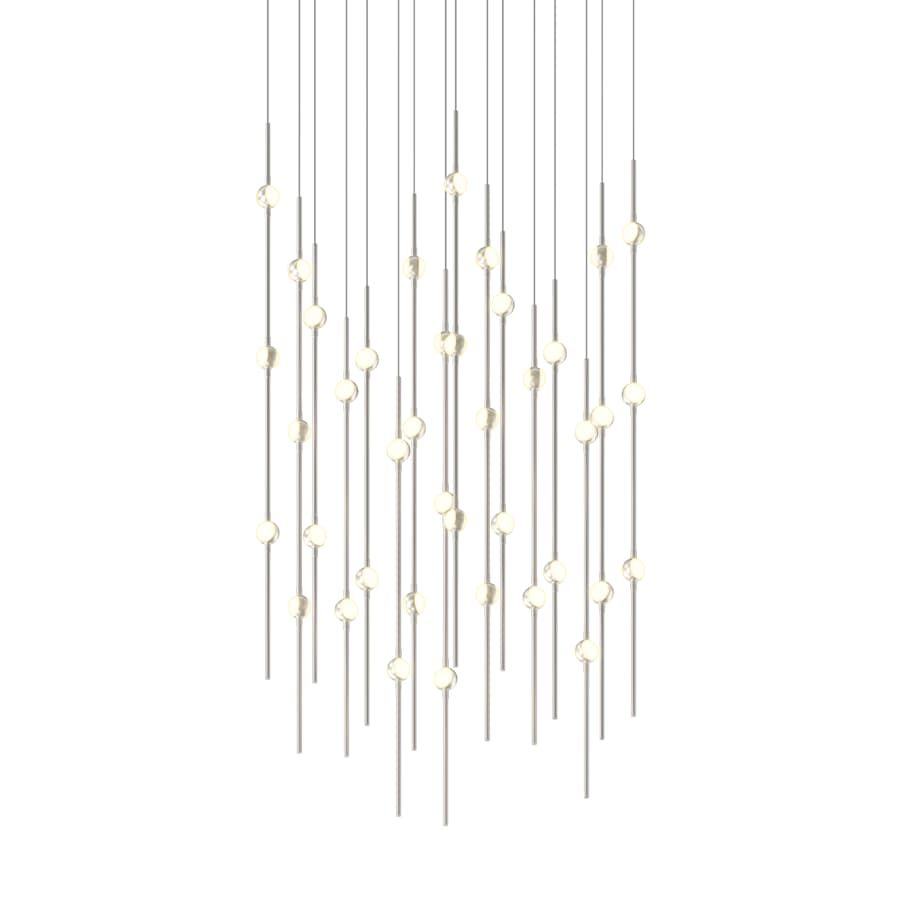 Sonneman Constellation 22" Wide LED Multi Light Pendant with White Optical Acrylic Shades and 240" Cable - 3000K