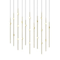 Sonneman Constellation 36" Wide LED Linear Pendant with White Optical Acrylic Shades and 240" Cable - 2700K