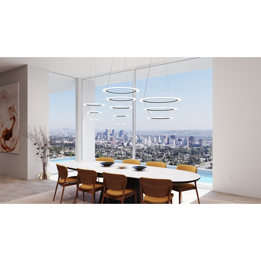 Sonneman Arctic Rings 3 Light 31" Wide LED Ring Chandelier