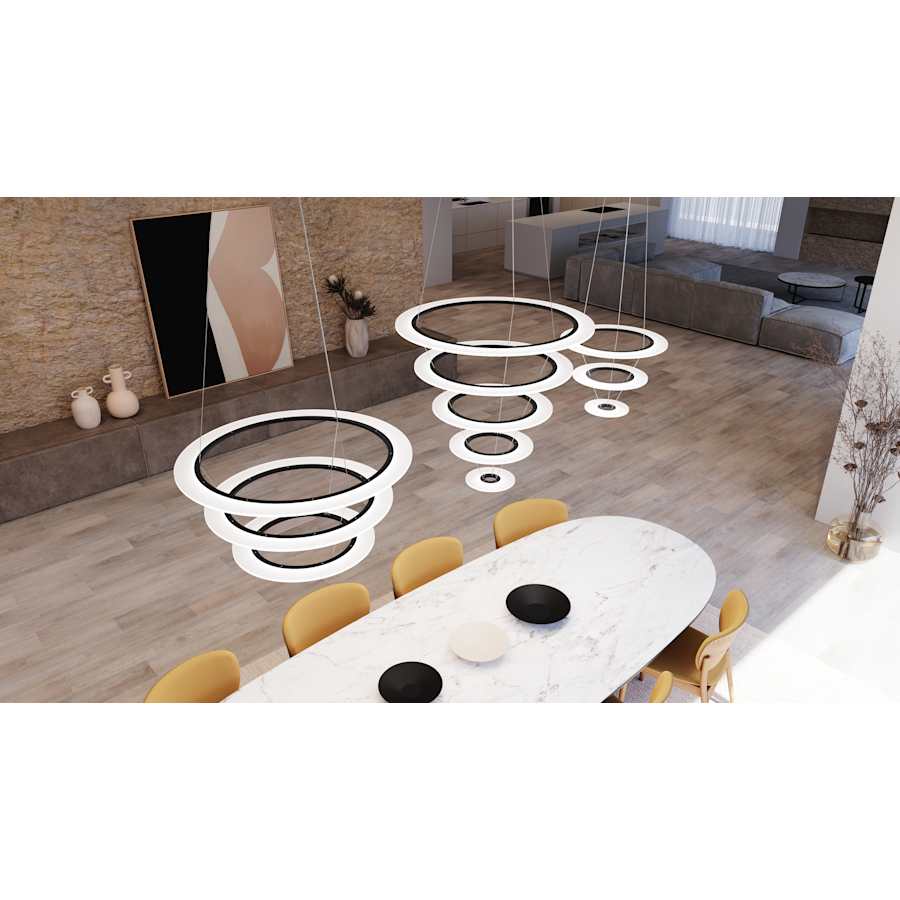 Sonneman Arctic Rings 3 Light 31" Wide LED Ring Chandelier